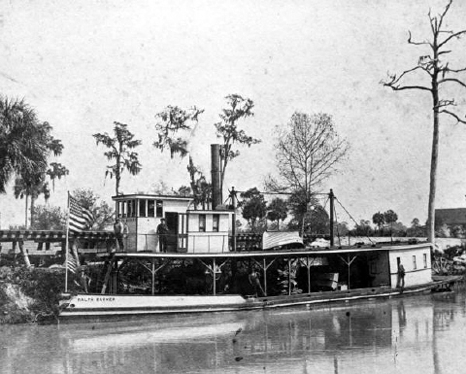 The steamboat "Ralph Barker" used to push barges of phosphate up the Withlachoochee River